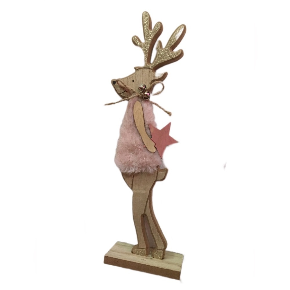 Wooden Reindeer Christmas decoration